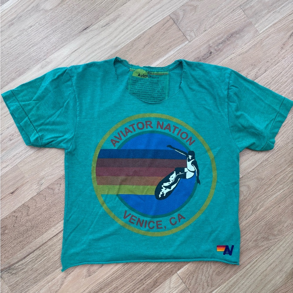 Aviator Nation Women’s Green Graphic Tee